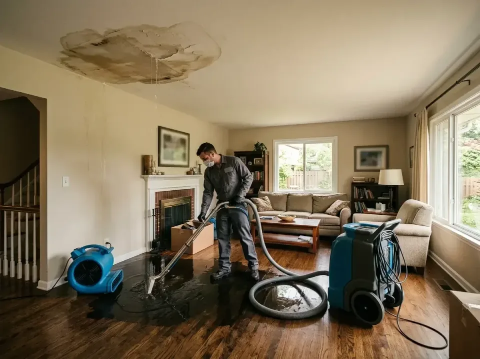 attic-pipe-burst-ceiling-drip-008 — frequently asked questions, Water Damage Restoration & Carpet Care in Decatur, IL